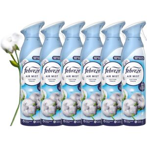 6 X 185 ml Febreze Air Mist Air Freshener Spray - Cotton Fresh 6 X 185 ml Febreze Air Mist Air Freshener Spray - Cotton Fresh