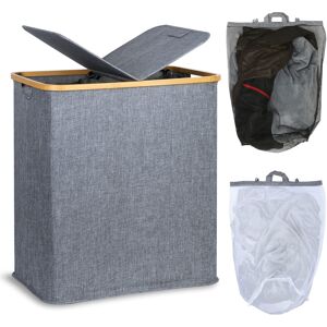 Unbranded Double Laundry Hamper with 2 Removable Bags Unbranded Double Laundry Hamper with 2 Removable Bags