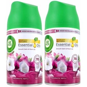 2 x Air Wick Freshmatic Max Automatic Spray Refill 250ml - Smooth Satin & Moon L 2 x Air Wick Freshmatic Max Automatic Spray Refill 250ml - Smooth Satin & Moon L