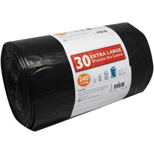 STORM TRADING GROUP 30 x Black Wheelie Bin Liners 240L Large Capacity Refuse Sacks STORM TRADING GROUP 30 x Black Wheelie Bin Liners 240L Large Capacity Refuse Sacks