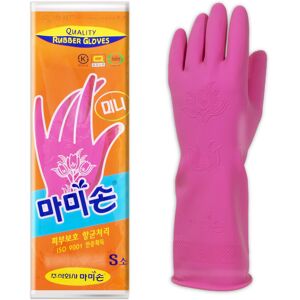 Mamison Quality Kitchen Rubber Gloves Pink (1 Pairs, Small). Non-Slip Reusable K Mamison Quality Kitchen Rubber Gloves Pink (1 Pairs, Small). Non-Slip Reusable K