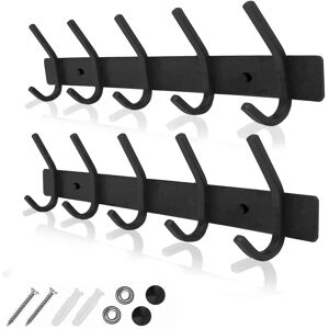 GlazieVault Black Coat Rack Wall Mount - Stainless Steel Coat Hooks for Wall 2 P GlazieVault Black Coat Rack Wall Mount - Stainless Steel Coat Hooks for Wall 2 P