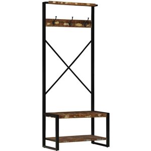 (multicolour) vidaXL Clothes Rack Multicolour 80x40x190 cm Solid Wood Reclaimed (multicolour) vidaXL Clothes Rack Multicolour 80x40x190 cm Solid Wood Reclaimed