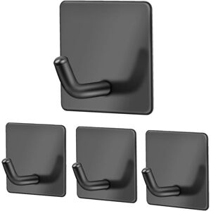 LIFEASY 4 Pack Self Adhesive Hooks, Stick on Wall Hooks, Heavy Duty Waterproof Towel Rac LIFEASY 4 Pack Self Adhesive Hooks, Stick on Wall Hooks, Heavy Duty Waterproof Towel Rac