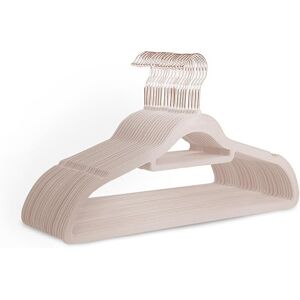 (Pink) KEPLIN Velvet Hangers 20 Pack Non-Slip Clothes Hangers with Tie Bar & 36 (Pink) KEPLIN Velvet Hangers 20 Pack Non-Slip Clothes Hangers with Tie Bar & 36