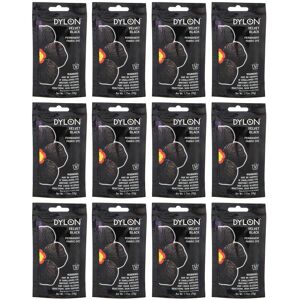 Dylon - Permanent Fabric Dye 1.75oz Velvet Black - Pack of 12 Dylon - Permanent Fabric Dye 1.75oz Velvet Black - Pack of 12
