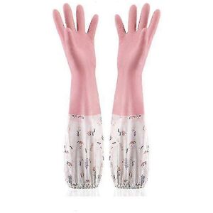 Unbranded (M) 1pair Dishwashing Cleaning Gloves Latex Long Sleeve Waterproof Plush Thick G Unbranded (M) 1pair Dishwashing Cleaning Gloves Latex Long Sleeve Waterproof Plush Thick G