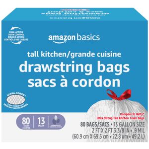 Amazon Basics Ultra-Force Tall Kitchen Drawstring Trash Bags Lavender Scented Amazon Basics Ultra-Force Tall Kitchen Drawstring Trash Bags Lavender Scented