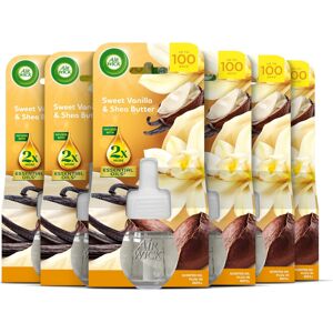 Air Wick Plug in Diffuser Refill, White Vanilla Bean, Pack 6 x 19ml, Long Lastin Air Wick Plug in Diffuser Refill, White Vanilla Bean, Pack 6 x 19ml, Long Lastin