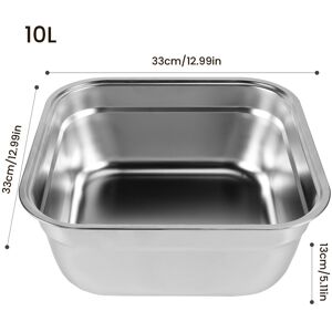 Unbranded (L-1x Bowl) 2-in-1 Stainless Steel Dish Tub Washing Up Bowl Unbranded (L-1x Bowl) 2-in-1 Stainless Steel Dish Tub Washing Up Bowl