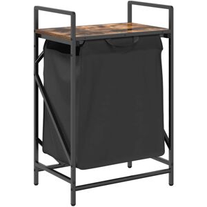 (smoked oak) vidaXL Laundry Basket 1 Compartment with Shelf laundry hamper (smoked oak) vidaXL Laundry Basket 1 Compartment with Shelf laundry hamper