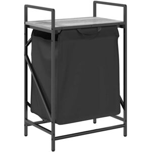 (grey sonoma) vidaXL Laundry Basket 1 Compartment with Shelf laundry hamper (grey sonoma) vidaXL Laundry Basket 1 Compartment with Shelf laundry hamper