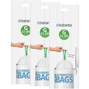 Brabantia Size G 30 Litre Bin Liners (20 Bags per Roll) 246265 PACK OF Brabantia Size G 30 Litre Bin Liners (20 Bags per Roll) 246265 PACK OF