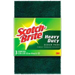 3M B3038089 Scotch-Brite Heavy-Duty Scour Pad - 3.75 x 6 in. - Green - Pack of 3 3M B3038089 Scotch-Brite Heavy-Duty Scour Pad - 3.75 x 6 in. - Green - Pack of 3