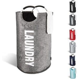 (Gradient Grey) KEPLIN Collapsible Large Laundry Basket Red, 82 L Foldable Hamp (Gradient Grey) KEPLIN Collapsible Large Laundry Basket Red, 82 L Foldable Hamp