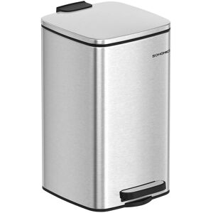 SONGMICS 8L Compact Bathroom Trash Bin Small Space Pedal Bin with Soft Close Li SONGMICS 8L Compact Bathroom Trash Bin Small Space Pedal Bin with Soft Close Li