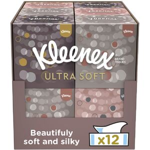 Kleenex Ultra Soft Facial Tissues - Pack of 12 Cube Tissue Boxes - Our Softest T Kleenex Ultra Soft Facial Tissues - Pack of 12 Cube Tissue Boxes - Our Softest T