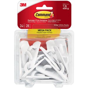 3M Command Small Utility Hooks Damage Free Hanging Wall Hooks with Adhesive Strips 3M Command Small Utility Hooks Damage Free Hanging Wall Hooks with Adhesive Strips