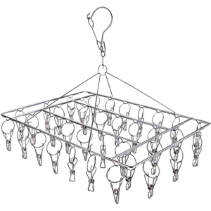 BARGAIN FACTORY 36 Thickened Clip Underwear Sock Hanger Laundry Airer Dryer Rack StainlessSteel BARGAIN FACTORY 36 Thickened Clip Underwear Sock Hanger Laundry Airer Dryer Rack StainlessSteel