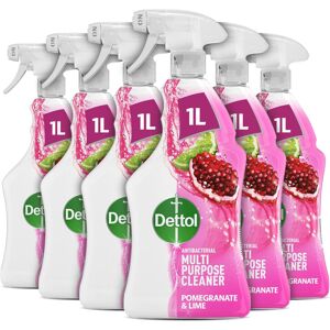 Dettol Antibacterial Disinfectant Spray Pomegranate& Lime 6-Pack 6X1L Total 6L K Dettol Antibacterial Disinfectant Spray Pomegranate& Lime 6-Pack 6X1L Total 6L K