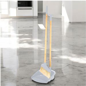 URBN Living (Grey) Long Handled Bamboo Floor Pan & Broom Sweeper 73cm URBN Living (Grey) Long Handled Bamboo Floor Pan & Broom Sweeper 73cm