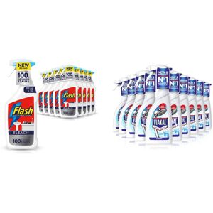 Flash Bleach Spray Multi Purpose Cleaner, 8 Litres (800 ml x 10), Stain & Grease Flash Bleach Spray Multi Purpose Cleaner, 8 Litres (800 ml x 10), Stain & Grease