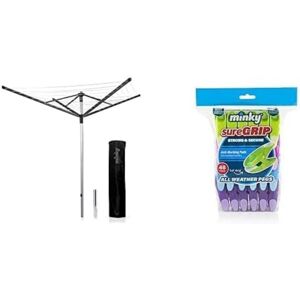 Minky 60m Premium RoTaLift with Cover and Spike + 48 SureGrip Pegs Minky 60m Premium RoTaLift with Cover and Spike + 48 SureGrip Pegs