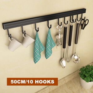 GreenZech (50cm) 6/8/10 Hooks Wall-mounted Construction Hook Aluminum Wall Mounted Rack Co GreenZech (50cm) 6/8/10 Hooks Wall-mounted Construction Hook Aluminum Wall Mounted Rack Co