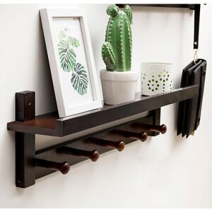 GreenZech (Coffee, M) 3/4/5/6 Hook Rack Wall Mount Hanger Key Coat Hat Holder Wooden Bambo GreenZech (Coffee, M) 3/4/5/6 Hook Rack Wall Mount Hanger Key Coat Hat Holder Wooden Bambo
