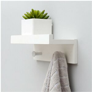 GreenZech (White, 2) Mrosaa In-line Partition Wall-mounted Solid Wood Hook Rack Wall Shelf GreenZech (White, 2) Mrosaa In-line Partition Wall-mounted Solid Wood Hook Rack Wall Shelf
