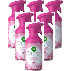 6 x 250ml Air Wick Pure Air Freshner Spray - Cherry Blossom 6 x 250ml Air Wick Pure Air Freshner Spray - Cherry Blossom
