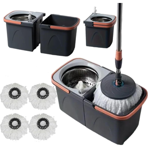 Unbranded *NEW* SWISSPACK Revolving Spin Mop and Bucket With .4. Extra Pads Perfect For Ea Unbranded *NEW* SWISSPACK Revolving Spin Mop and Bucket With .4. Extra Pads Perfect For Ea