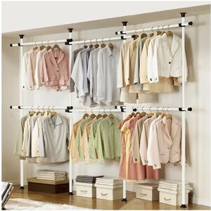 Direct Online Houseware House of Home Heavy Duty Triple Telescopic Clothes Rail - Rail Wardrobe Replacem Direct Online Houseware House of Home Heavy Duty Triple Telescopic Clothes Rail - Rail Wardrobe Replacem