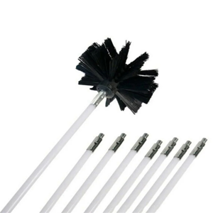Jojomino Top to Bottom Chimney Cleaning Brush, 8 Rods + Brush Head, Anti Fire Nylon Brist Jojomino Top to Bottom Chimney Cleaning Brush, 8 Rods + Brush Head, Anti Fire Nylon Brist