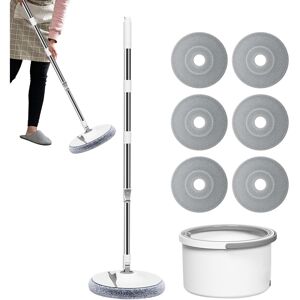 Unbranded Spins Mop - Dust Mop with Wringer Telescopic Handle Home and Kitchen Cleaning Unbranded Spins Mop - Dust Mop with Wringer Telescopic Handle Home and Kitchen Cleaning