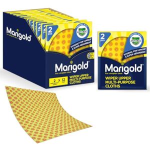 Marigold Wiper Upper All-Purpose Cloth, 12 packs of 2 Cloths, Yellow/Red, 19 x 1 Marigold Wiper Upper All-Purpose Cloth, 12 packs of 2 Cloths, Yellow/Red, 19 x 1
