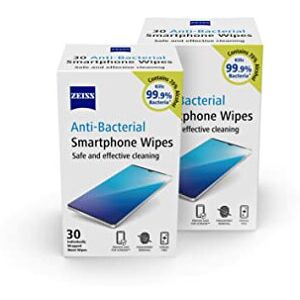 ZEISS Anti-Bacterial Smartphone Screen Wipes, for Computers, Cameras and Binocul ZEISS Anti-Bacterial Smartphone Screen Wipes, for Computers, Cameras and Binocul