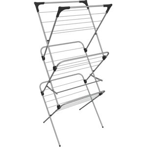 Vileda Sprint 3-Tier Clothes Airer, Indoor Clothes Drying Rack with 20 m Washing Vileda Sprint 3-Tier Clothes Airer, Indoor Clothes Drying Rack with 20 m Washing