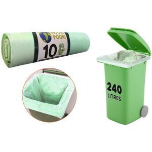 HooriPoori 240 L 10 100% Compostable Biodegradable Wheelie Bin Liners Strong and HooriPoori 240 L 10 100% Compostable Biodegradable Wheelie Bin Liners Strong and