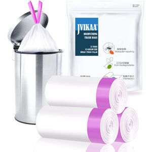 JVIKAA 50L Heavy Duty Rubbish Bags with Drawstring - Biodegradable, Scented & An JVIKAA 50L Heavy Duty Rubbish Bags with Drawstring - Biodegradable, Scented & An
