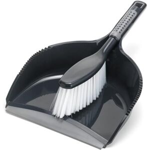Addis ComfiGrip Dustpan and Brush with Rubber Lip and Dirt-trapping Bristles, Me Addis ComfiGrip Dustpan and Brush with Rubber Lip and Dirt-trapping Bristles, Me