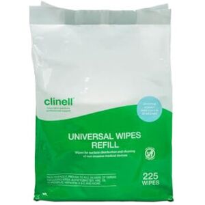 Clinell Universal Cleaning and Disinfectant Wipes for Surfaces - Pack of 225 Wip Clinell Universal Cleaning and Disinfectant Wipes for Surfaces - Pack of 225 Wip