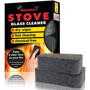 TROLLULL Stove Glass Cleaner for woodburning stoves and Burners, Sponge, Firepla TROLLULL Stove Glass Cleaner for woodburning stoves and Burners, Sponge, Firepla
