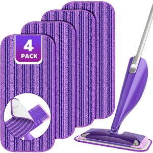 TINA&TONY Spray Mop Refill Pads for Flash Powermop, 4PCS Microfibre Mop Pads Washable for TINA&TONY Spray Mop Refill Pads for Flash Powermop, 4PCS Microfibre Mop Pads Washable for