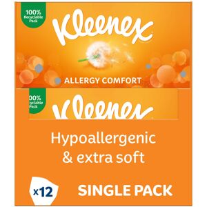 Kleenex Allergy Comfort Tissues - Pack of 12 Tissue Boxes- Hayfever Allergy Comf Kleenex Allergy Comfort Tissues - Pack of 12 Tissue Boxes- Hayfever Allergy Comf