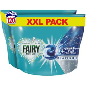 Fairy Non Bio PODS Washing Liquid Laundry Capsules 120 Washes (60x2), Platinum, Fairy Non Bio PODS Washing Liquid Laundry Capsules 120 Washes (60x2), Platinum,