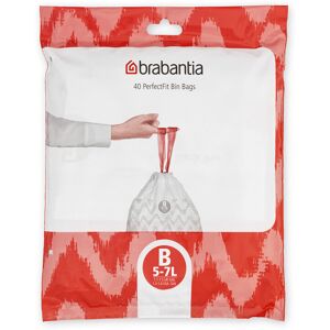 Brabantia PerfectFit Bin Liners (Size B/5 Litre) Thick Plastic Trash Bags with T Brabantia PerfectFit Bin Liners (Size B/5 Litre) Thick Plastic Trash Bags with T