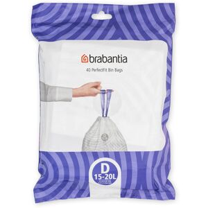 Brabantia PerfectFit Bin Liners (Size D/15-20 Litre) Thick Plastic Trash Bags wi Brabantia PerfectFit Bin Liners (Size D/15-20 Litre) Thick Plastic Trash Bags wi