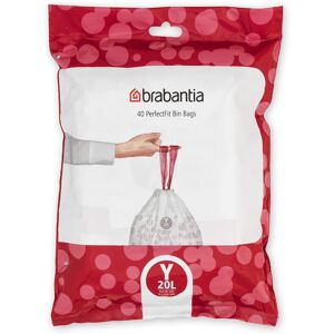 Brabantia 138263 PerfectFit Bin Liners (Size Y/20 Litre) Thick Plastic Trash Bag Brabantia 138263 PerfectFit Bin Liners (Size Y/20 Litre) Thick Plastic Trash Bag