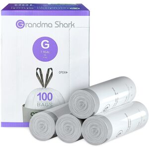 GRANDMA SHARK Bin Bags Liners, 100 Unscented Waste Bags, Up to 35L, 100 count, D GRANDMA SHARK Bin Bags Liners, 100 Unscented Waste Bags, Up to 35L, 100 count, D
